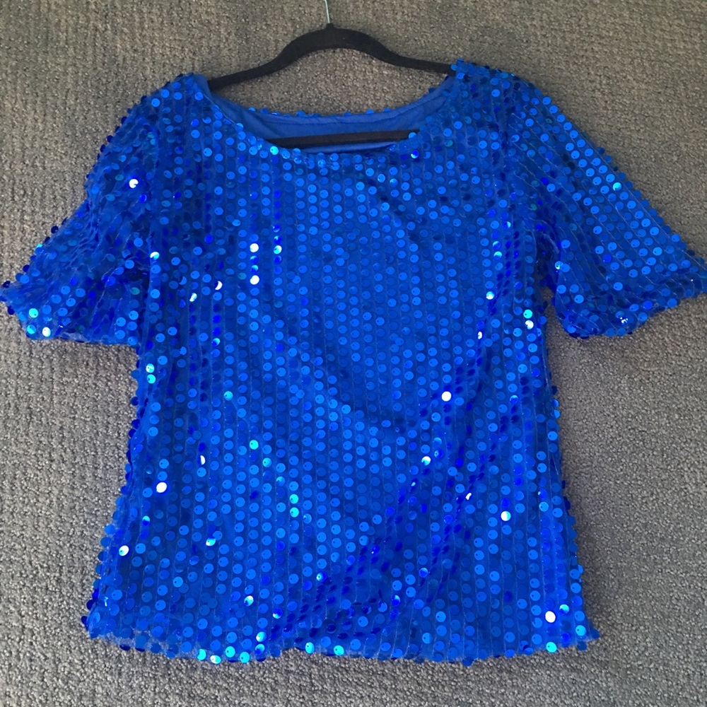 Blue sparkle shirt/dress